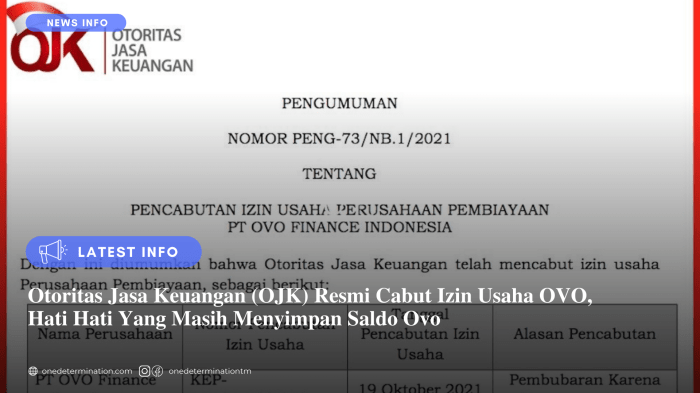 OJK Resmi Cabut Izin Usaha 2 Perusahaan Pembiayaan